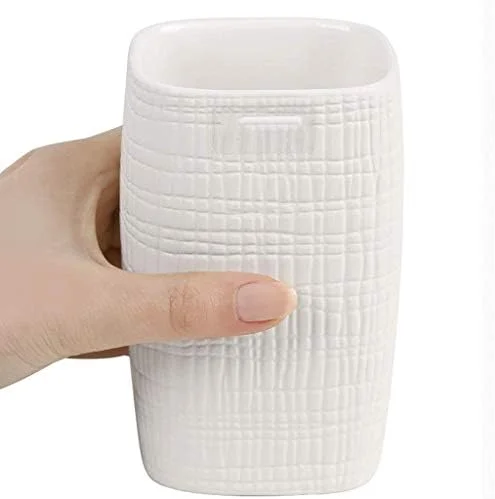 ست لوازم جانبی حمام، ست لوازم جانبی حمام سرامیکی مات ساده و خلاقانه پنج تکه، جا صابونی، جا مسواکی، مناسب منزل و هتل