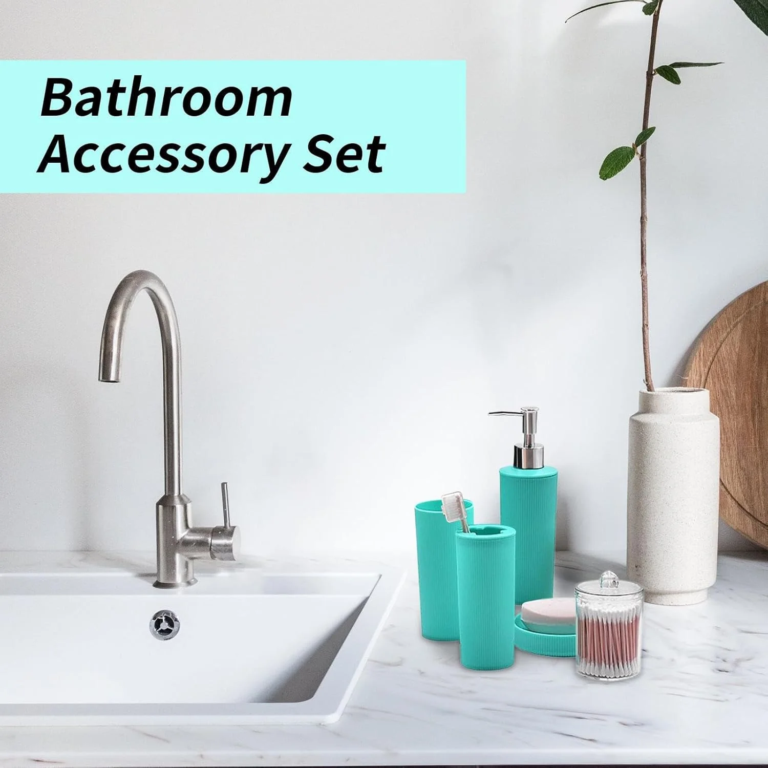 ست لوازم جانبی سرویس بهداشتی، برس توالت، جای صابون، سطل زباله، لوازم جانبی دوش صرفه جویی در فضا برای پیشخوان خانگی، هتل، مسافرت داخلی، توالت ست لوازم جانبی سرویس بهداشتی، برس توالت، جای صابون، سطل زباله، لوازم جانبی دوش صرفه جویی در فضا برای پیشخوان خانگی، هتل، مسافرت داخلی، توالت