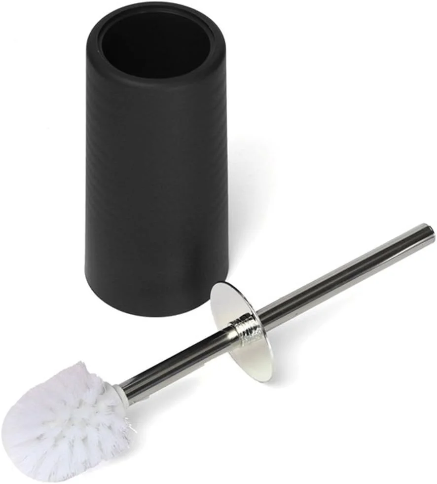 ست لوازم جانبی حمام 6 تکه شامل جا مسواکی، برس توالت، جای مایع دستشویی، سطل زباله، لیوان، بطری اسپری (مشکی)