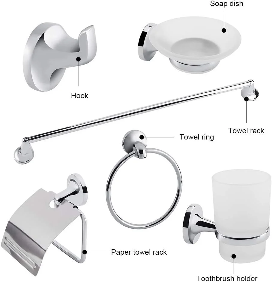 ست لوازم حمام، لوازم جانبی حمام بادوام، صرفه جویی در فضا و مقاوم برای سازماندهی حمام