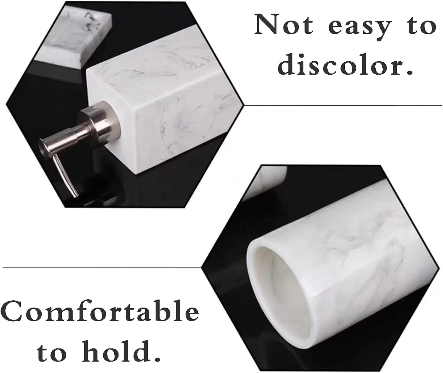 ست لوازم بهداشتی رزینی حمام، ست حمام رزینی، ست لوازم جانبی لوکس حمام، ست لوازم جانبی حمام، لوازم جانبی بهداشتی، شامل جا مسواکی، جا مایع صابون، جا صابونی، و لیوان مسواک