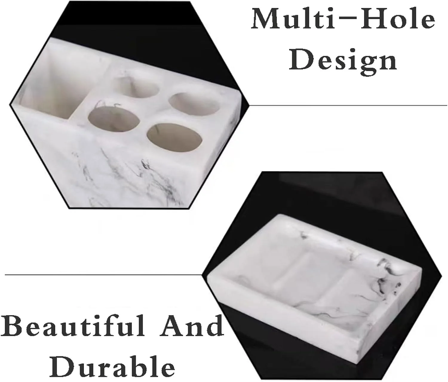 ست لوازم بهداشتی رزینی حمام، ست حمام رزینی، ست لوازم جانبی لوکس حمام، ست لوازم جانبی حمام، لوازم جانبی بهداشتی، شامل جا مسواکی، جا مایع صابون، جا صابونی، و لیوان مسواک