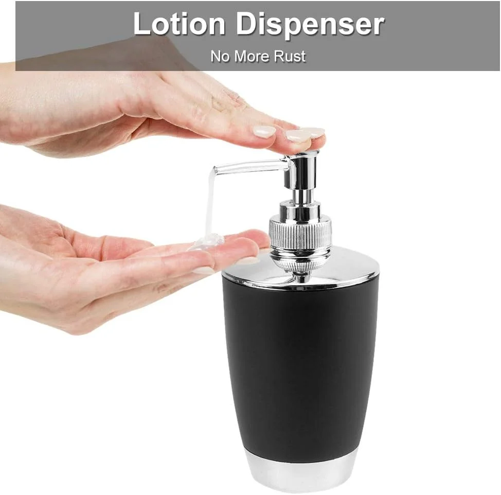 ست لوازم حمام بامبو 6 تکه، ست لوازم جانبی حمام، ست لوازم جانبی توالت سازگار با محیط زیست شامل جا مایع لوسیون، سطل زباله، جا مسواکی، لیوان مسواک، برس توالت و جا صابونی