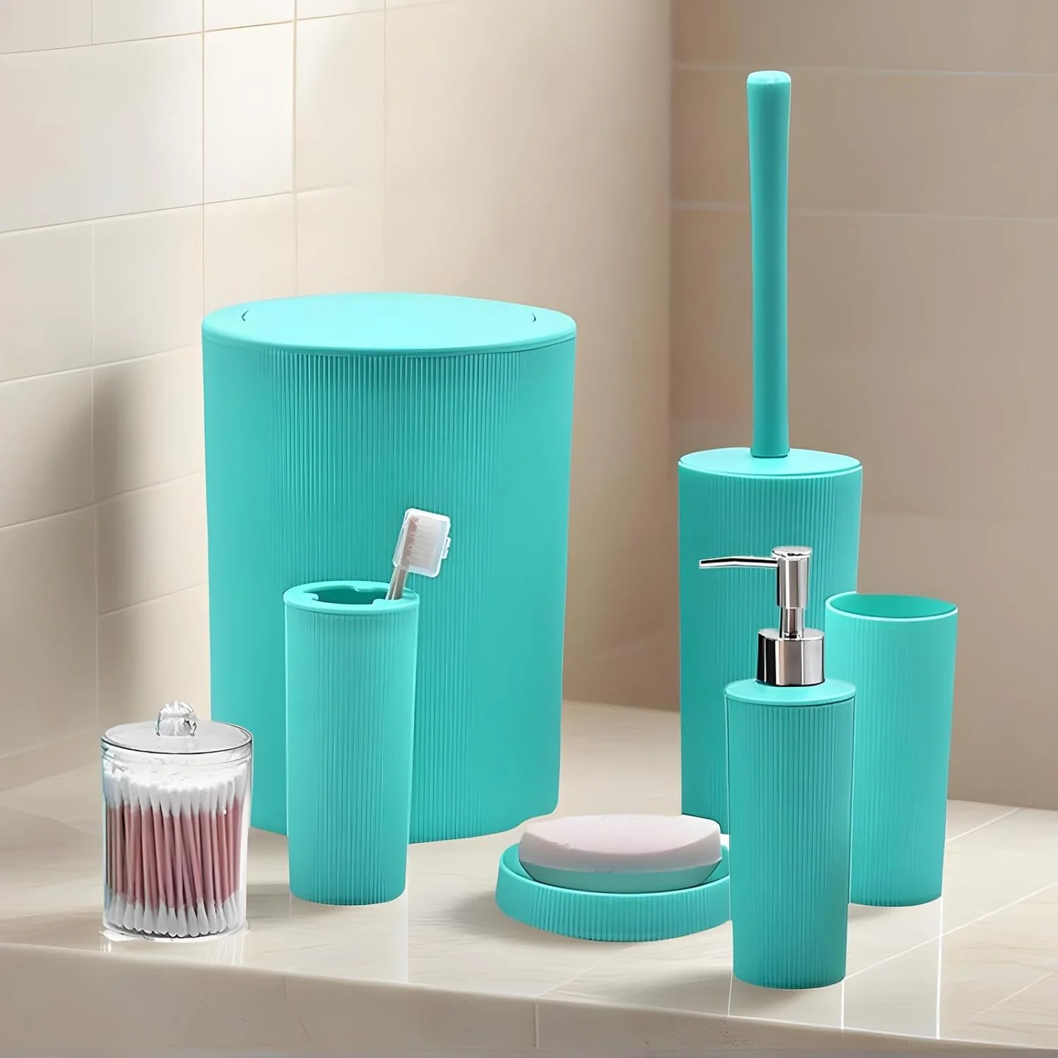 ست لوازم جانبی حمام - جا مایع لوسیون، سطل زباله | لوازم حمام، لوازم دوش خانگی برای سفر، هتل، سرویس بهداشتی داخلی و خارجی ست لوازم جانبی حمام - جا مایع لوسیون، سطل زباله | لوازم حمام، لوازم دوش خانگی برای سفر، هتل، سرویس بهداشتی داخلی و خارجی