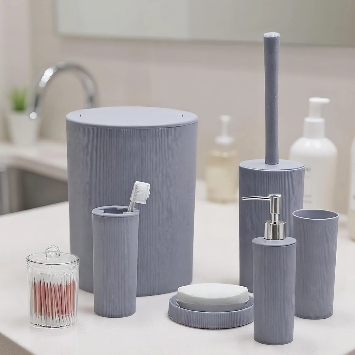 ست لوازم جانبی حمام - برس توالت، جای صابون، سطل زباله | لوازم جانبی دوش، محصولات حمام خانگی برای سرویس بهداشتی، منزل، مسافرت داخلی و خارجی ست لوازم جانبی حمام - برس توالت، جای صابون، سطل زباله | لوازم جانبی دوش، محصولات حمام خانگی برای سرویس بهداشتی، منزل، مسافرت داخلی و خارجی