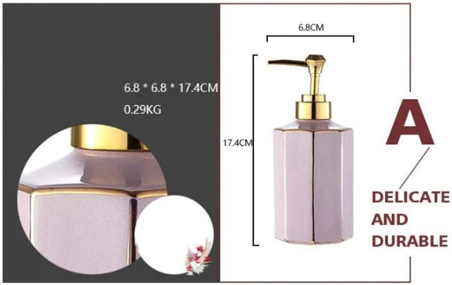 ست لوازم سرامیکی حمام، ست 4 تکه لوازم شستشو، شامل جا مایع، لیوان و جا صابونی