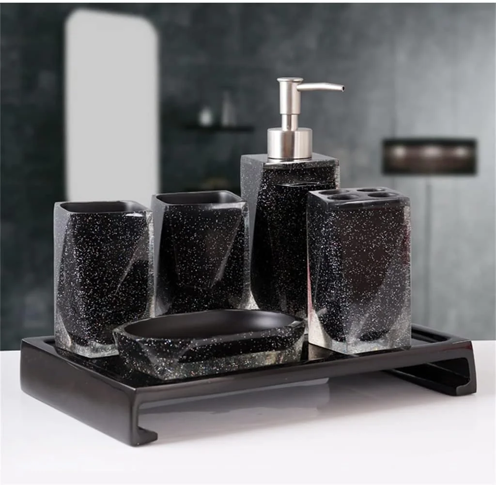 لوازم حمام ست شستشو دکوری حمام ست شش تکه به سبک نوردیک شامل لیوان مسواک و لیوان دهانشویه لوازم حمام ست شستشو دکوری حمام ست شش تکه به سبک نوردیک شامل لیوان مسواک و لیوان دهانشویه