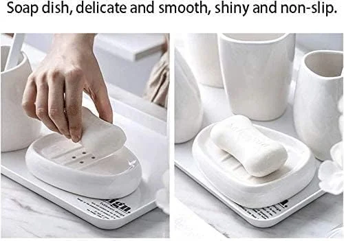 ست پنج تکه لوازم حمام، ست چهار تکه سرامیکی ساده، ست لوازم جانبی حمام، ست لیوان شستشو