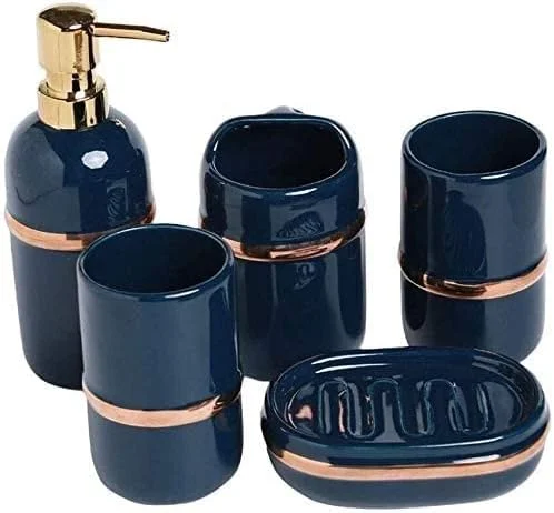 ست لوازم حمام پنج تکه سرامیکی، ست لوازم بهداشتی حمام