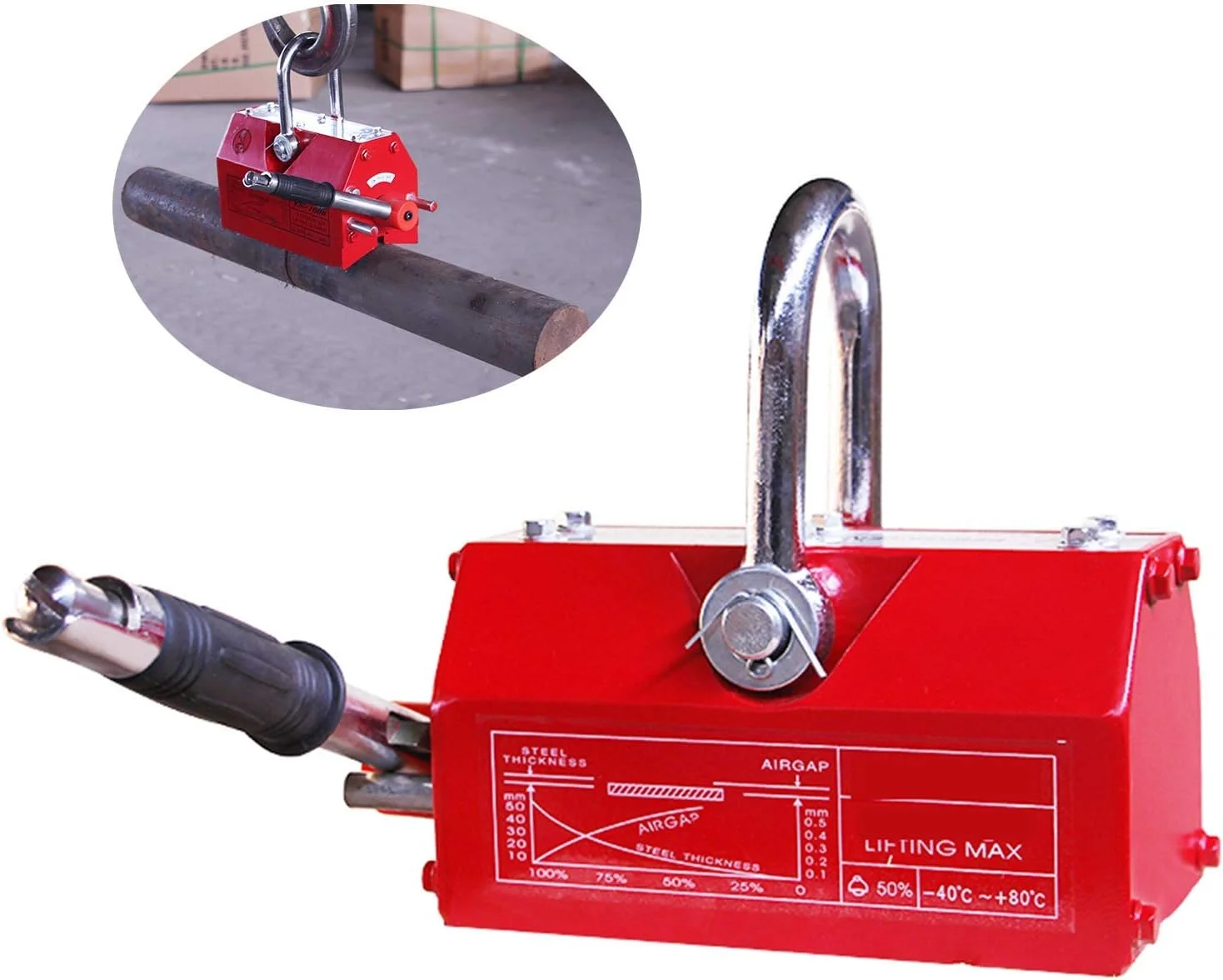 بالابر مغناطیسی سنگین 100 کیلوگرمی برای بلند کردن فلزات (200 کیلوگرم)