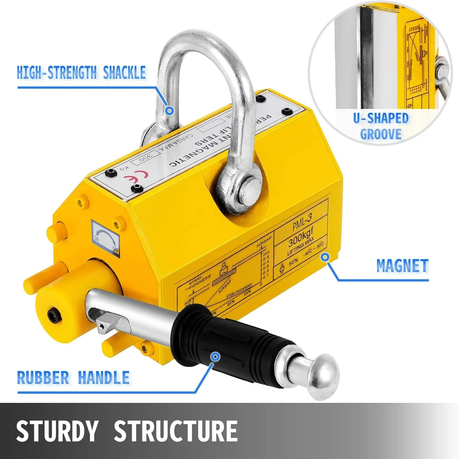 بالابر مغناطیسی فولادی 300 کیلوگرمی با آهنربای دائمی برای بلند کردن فلزات - جرثقیل بالابر مغناطیسی نئودیمیوم برای انجام پروژه های فولادی بالابر مغناطیسی فولادی 300 کیلوگرمی با آهنربای دائمی برای بلند کردن فلزات - جرثقیل بالابر مغناطیسی نئودیمیوم برای انجام پروژه های فولادی
