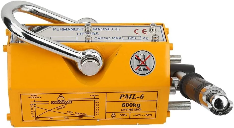 ابزار بالابر مغناطیسی دائمی قابل حمل 600 کیلوگرمی با قدرت بالا برای کارخانجات و ترمینال ها ابزار بالابر مغناطیسی دائمی قابل حمل 600 کیلوگرمی با قدرت بالا برای کارخانجات و ترمینال ها