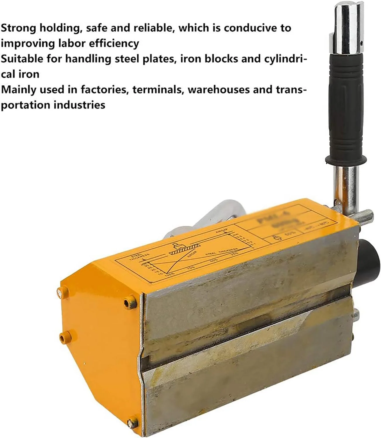 بالابر مغناطیسی دائمی، بالابر مغناطیسی جرثقیل قابل حمل 1000 کیلوگرمی، ابزار جابجایی صفحات فولادی، بلوک های آهن، حمل و نقل سنگین