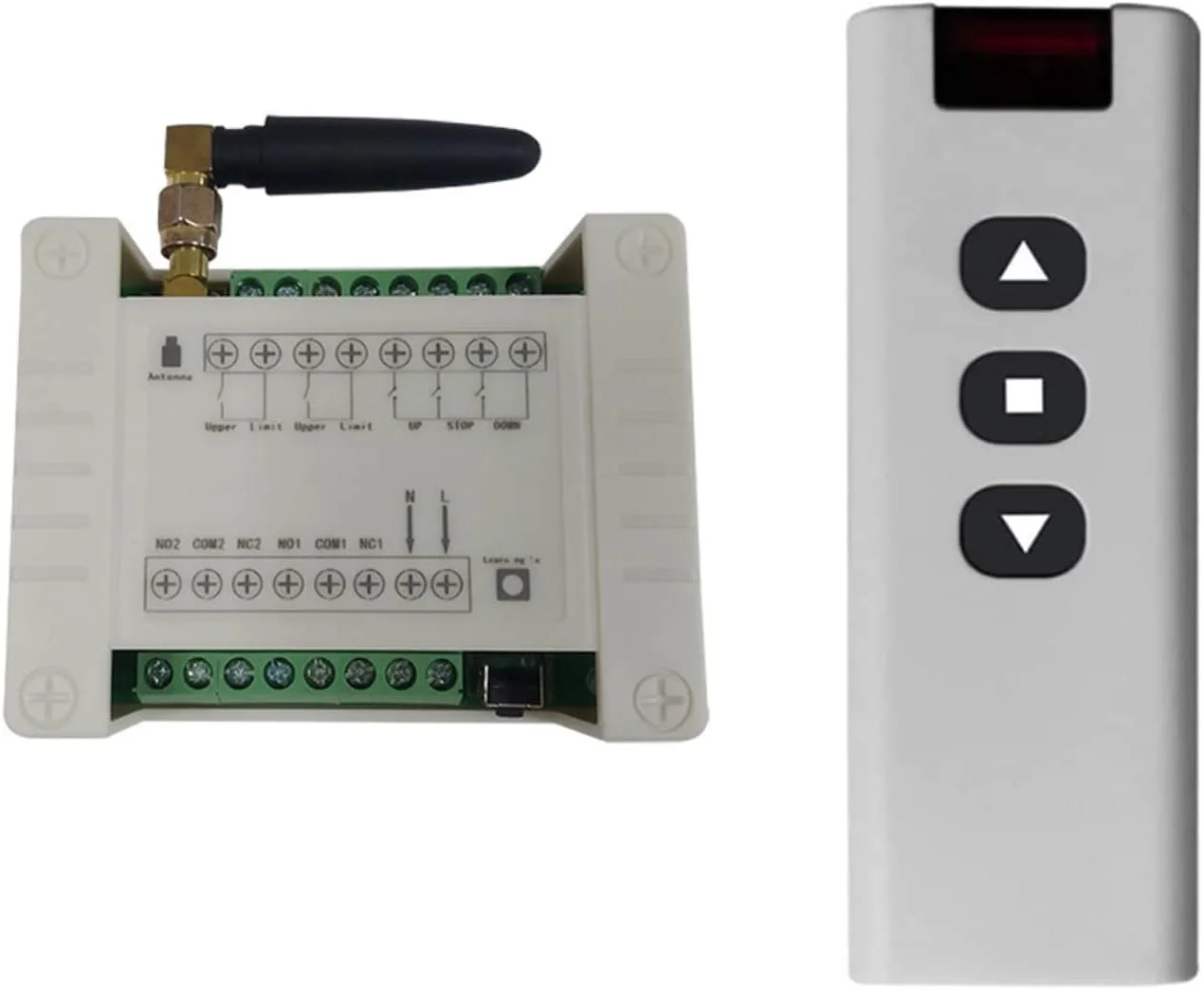 کلید کنترل از راه دور موتور 12V 24V 36V 10A برای حرکت به جلو و عقب، مناسب برای درب کرکره ای، درب اتوماتیک، بالابر موتور، شیر برقی