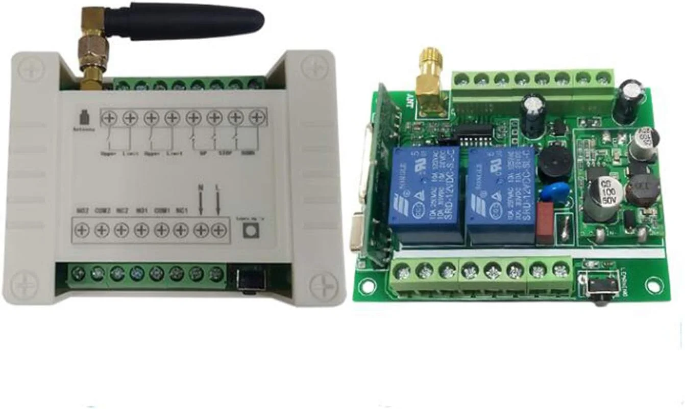 کلید کنترل از راه دور موتور 12V 24V 36V 10A برای حرکت به جلو و عقب، مناسب برای درب کرکره ای، درب اتوماتیک، بالابر موتور، شیر برقی