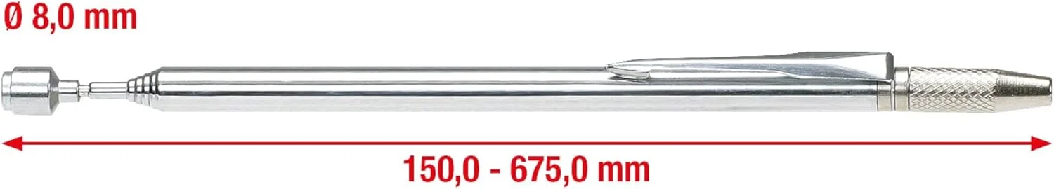 ابزار KS Tools 550.1001، بالابر مغناطیسی تلسکوپی 2 در 1، 150-675 میلی متر
