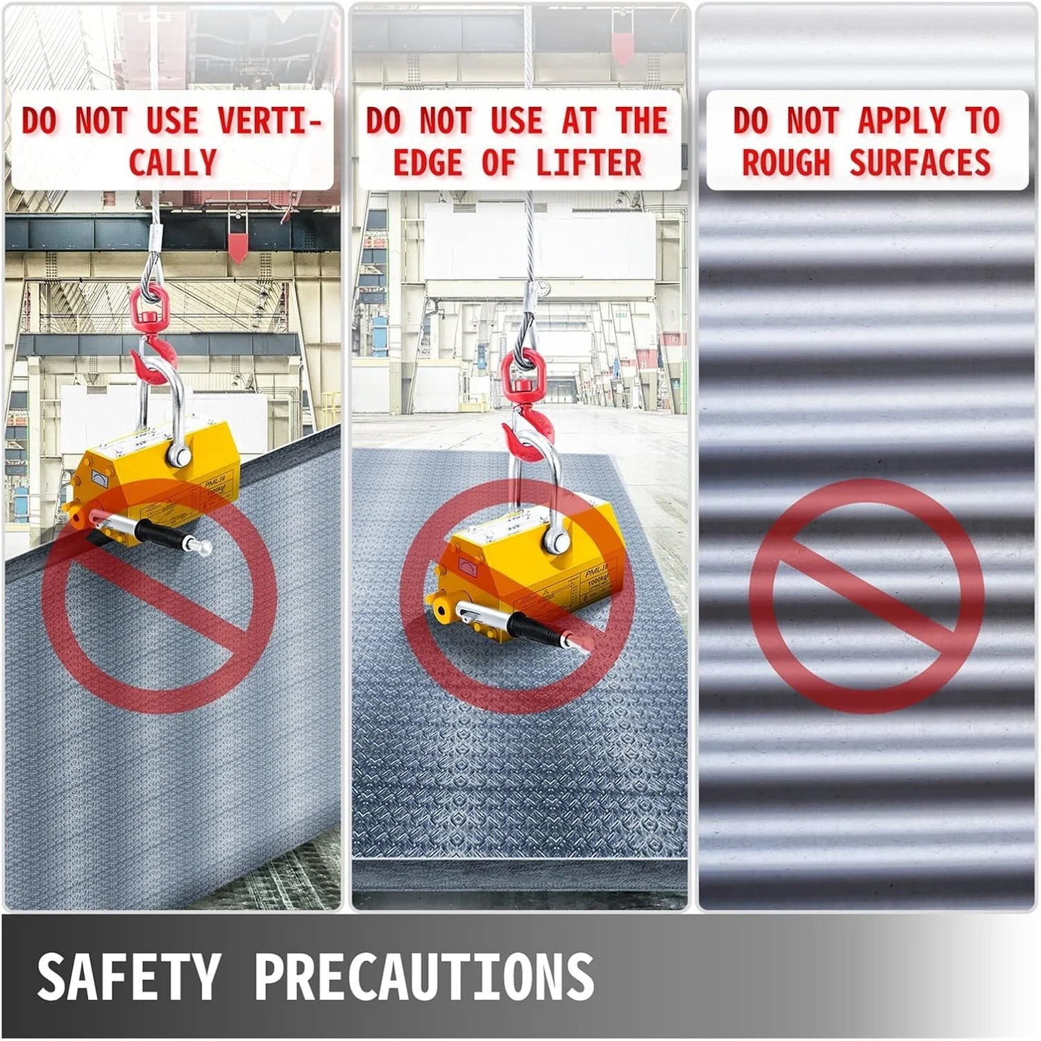 بالابر مغناطیسی دائم فولادی KLUFO با ظرفیت 100 تا 400 کیلوگرم - بالابر جرثقیل مغناطیسی نئودیمیوم برای بلند کردن ورق فلزی، بلوک و صفحه - بالابر 3 در 1 بالابر مغناطیسی دائم فولادی KLUFO با ظرفیت 100 تا 400 کیلوگرم - بالابر جرثقیل مغناطیسی نئودیمیوم برای بلند کردن ورق فلزی، بلوک و صفحه - بالابر 3 در 1