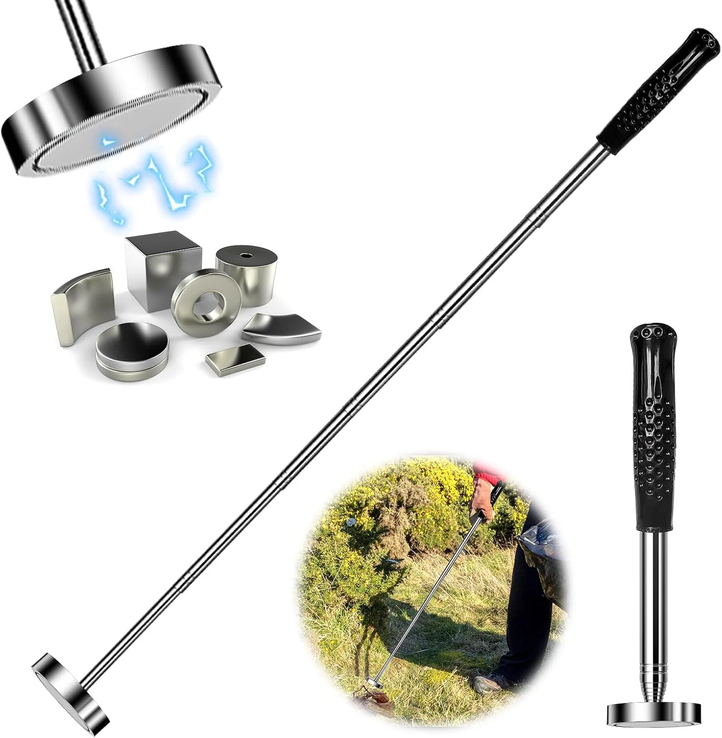 ابزار مغناطیسی تلسکوپی Nizirioo، ابزار جمع آوری مغناطیسی تلسکوپی، میله مغناطیسی تلسکوپی برای کلید، سکه، پیچ و قطعات فلزی ابزار مغناطیسی تلسکوپی Nizirioo، ابزار جمع آوری مغناطیسی تلسکوپی، میله مغناطیسی تلسکوپی برای کلید، سکه، پیچ و قطعات فلزی