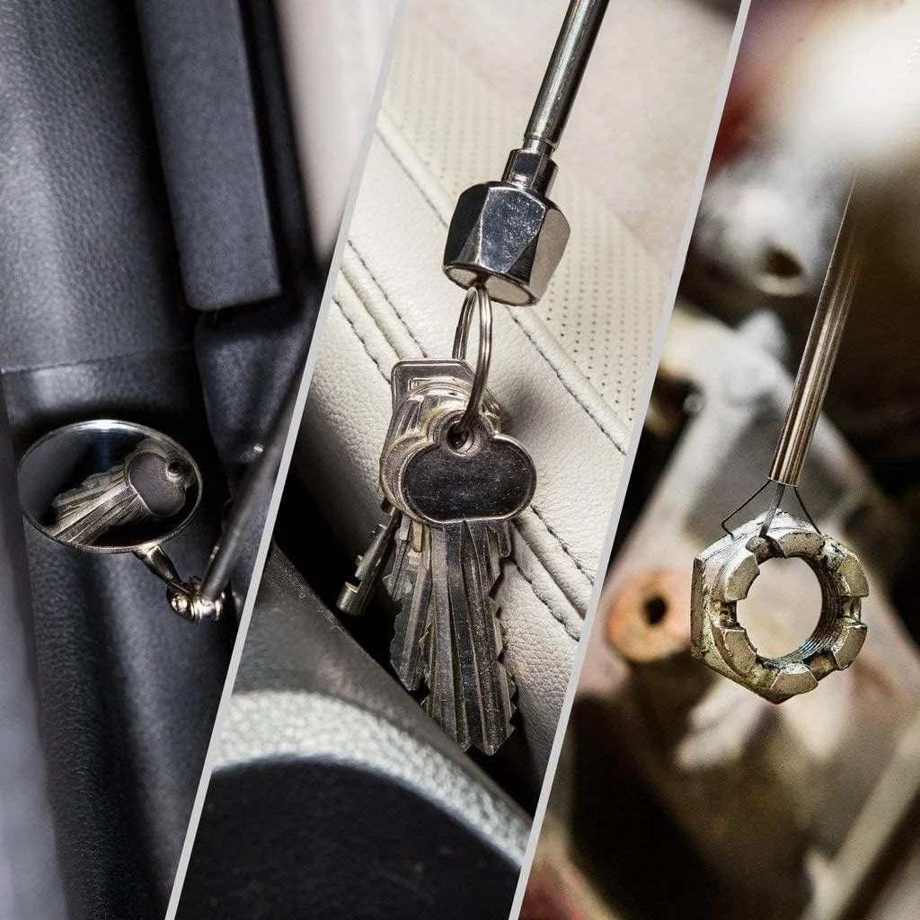 ست ابزار مغناطیسی NoCry – شامل آینه بازرسی تلسکوپی، انبر گیرنده انعطاف پذیر و میله مغناطیسی قابل افزایش