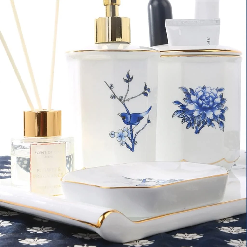 ست سرامیکی لوازم بهداشتی حمام، جا مسواکی، لیوان دهانشویه، هدیه خانه نو