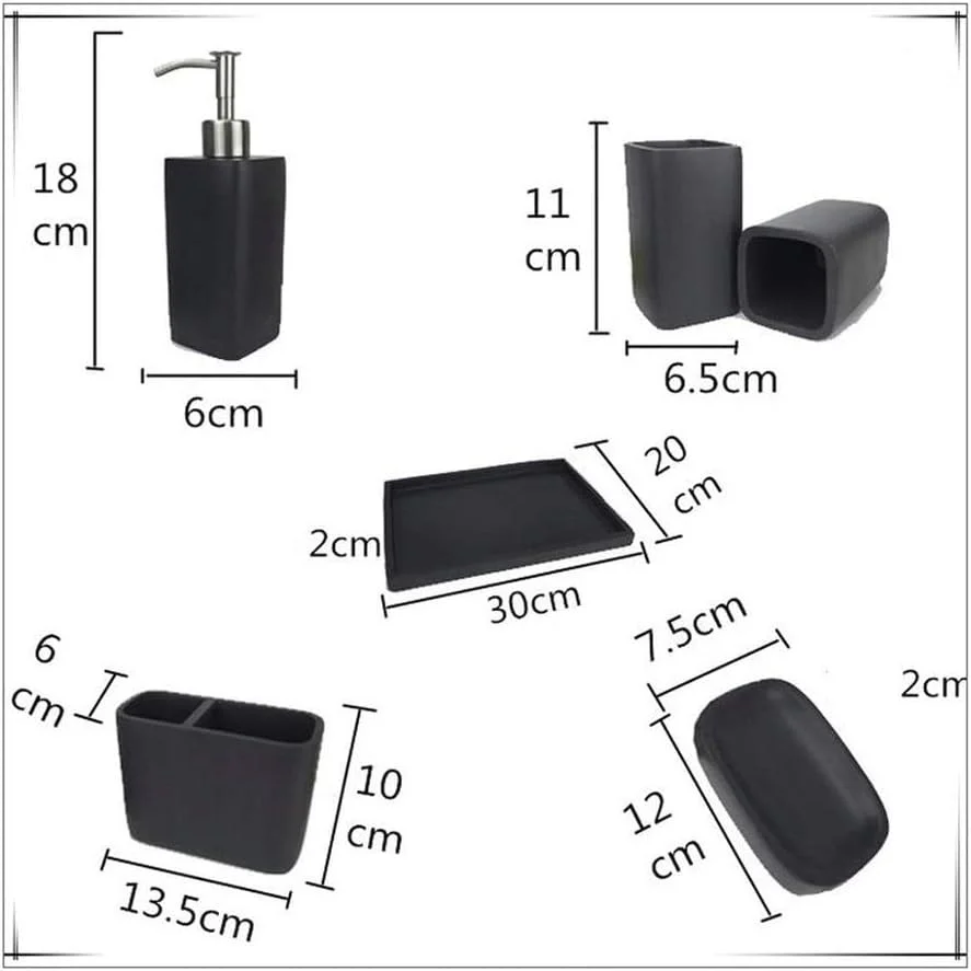 ست لوازم جانبی حمام N/C، مجموعه 5 تکه، طرح مرمر، پمپ مایع دستشویی طرح چوب، جا مسواکی، لیوان، جای صابون ست لوازم جانبی حمام N/C، مجموعه 5 تکه، طرح مرمر، پمپ مایع دستشویی طرح چوب، جا مسواکی، لیوان، جای صابون