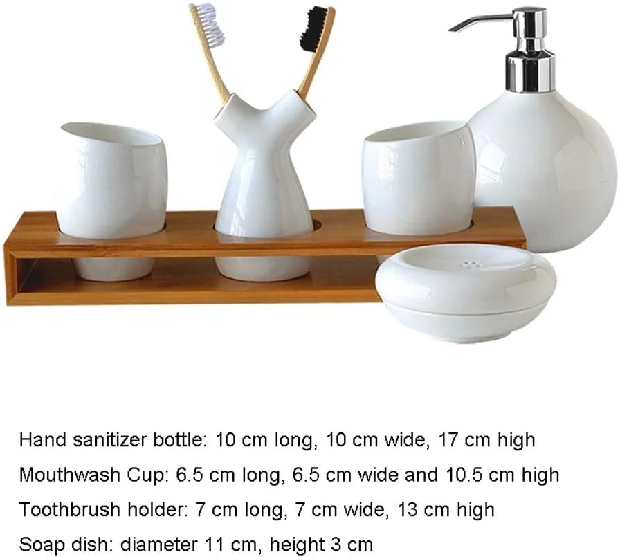 ست لوازم جانبی حمام، ست تزئین حمام سرامیکی، ست جا صابونی خلاقانه خانگی، ست 6 تکه لوازم حمام (B) ست لوازم جانبی حمام، ست تزئین حمام سرامیکی، ست جا صابونی خلاقانه خانگی، ست 6 تکه لوازم حمام (B)