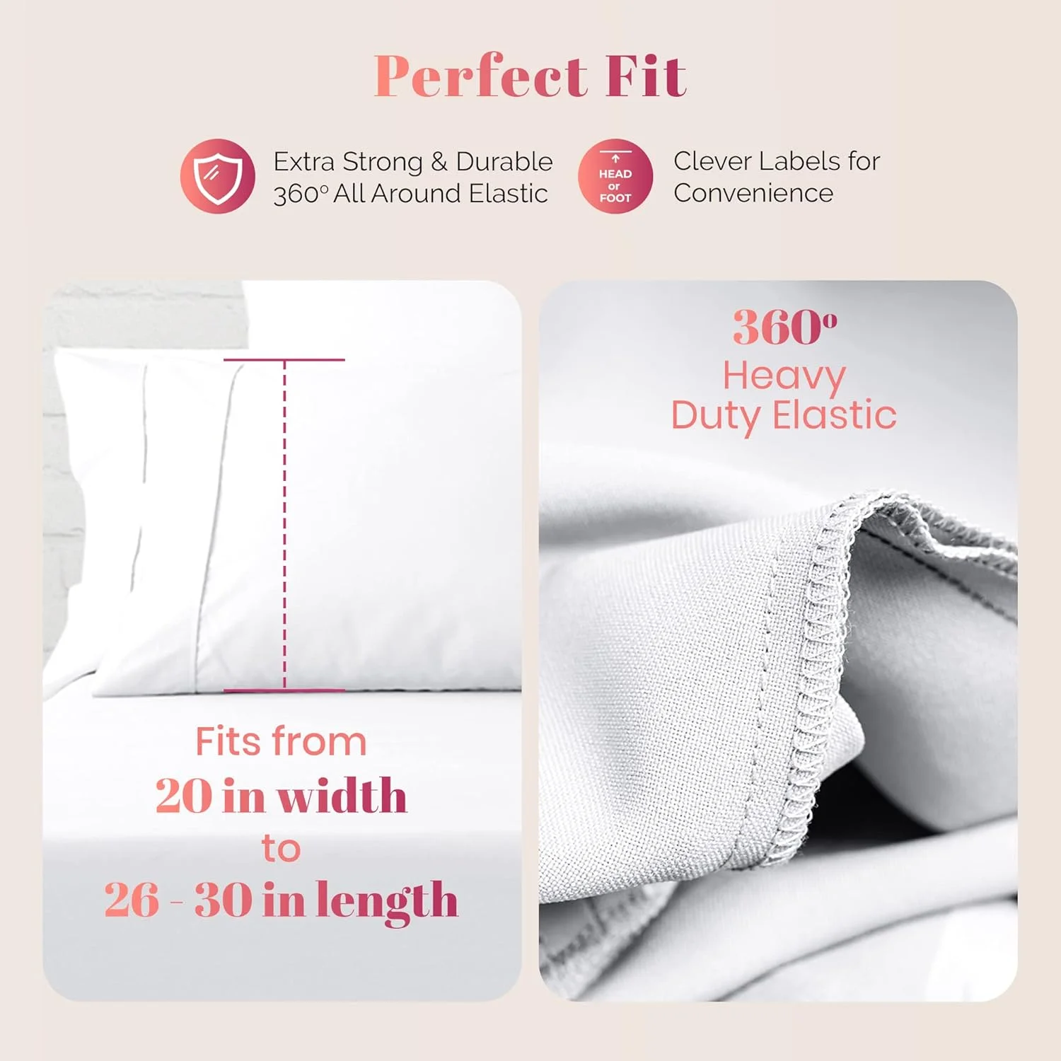 رو بالشی های لوکس اشتون، ست 2 عددی، مناسب سایز استاندارد/کوئین، تهیه شده از پنبه مصری، با تراکم 1000، سفید، با بافت ساتن و خنک رو بالشی های لوکس اشتون، ست 2 عددی، مناسب سایز استاندارد/کوئین، تهیه شده از پنبه مصری، با تراکم 1000، سفید، با بافت ساتن و خنک