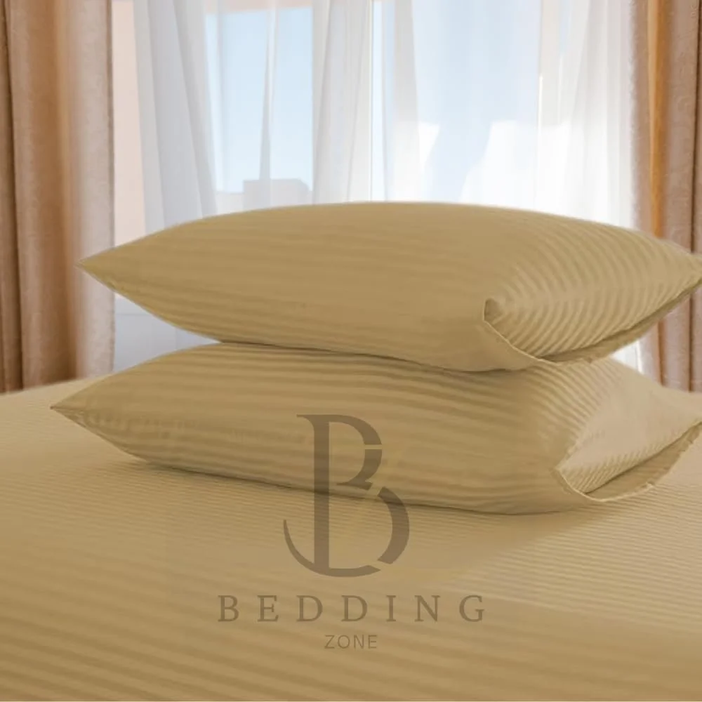 ست ملحفه کش دار 3 تکه BEDDING ZONE - شامل 1 ملحفه کش دار و 2 روبالشتی (قهوه ای، دو نفره (150x200))