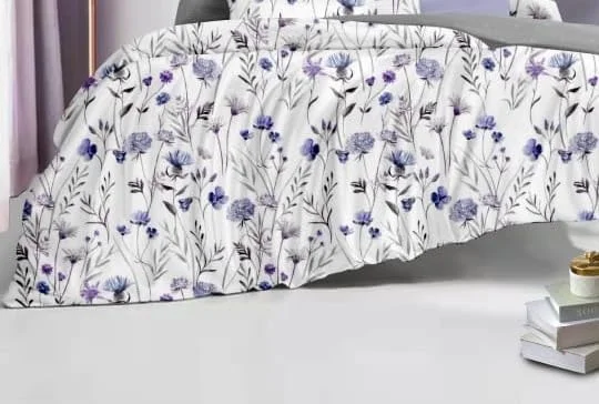 ست ملحفه با طرح گل، سایز کینگ، شامل یک ملحفه و دو روبالشتی