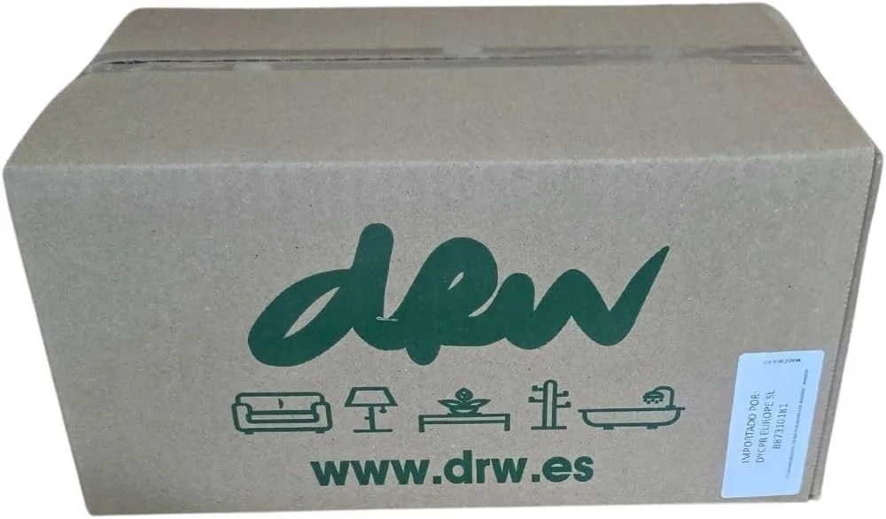 ست سرویس بهداشتی اکرلیک مشکی و طبیعی DRW، ابعاد ۱۵x۱۵x۱۶ سانتی متر، شامل جا مایع، لیوان و جا صابونی