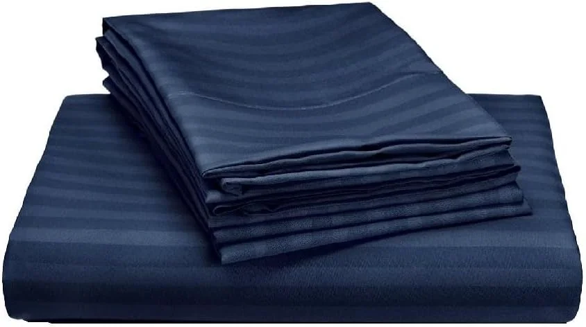 ست ملحفه راه راه با کیفیت عالی بلوبری، 100% پنبه، ست 3 تکه، جیب عمیق 200X180X20 سانتی متر Exfsta-0011 ست ملحفه راه راه با کیفیت عالی بلوبری، 100% پنبه، ست 3 تکه، جیب عمیق 200X180X20 سانتی متر Exfsta-0011