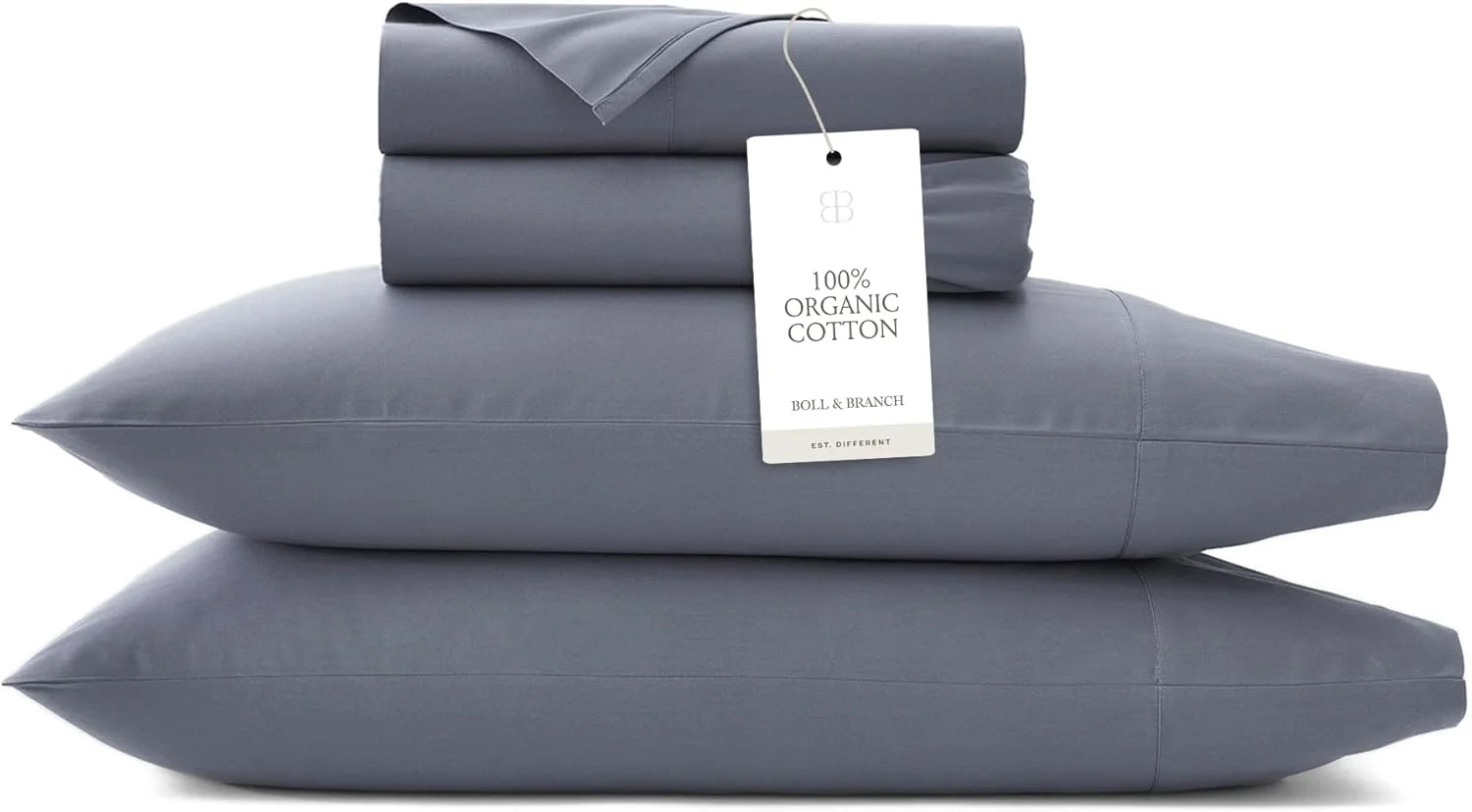 ست ملحفه لبهدوزی شده سیگنچر BOLL & BRANCH - کینگ، مینرال - پنبه 100% ارگانیک لوکس - شامل 1 ملحفه تخت، 1 ملحفه کشدار، 2 روبالشتی - فوقالعاده نرم ست ملحفه لبهدوزی شده سیگنچر BOLL & BRANCH - کینگ، مینرال - پنبه 100% ارگانیک لوکس - شامل 1 ملحفه تخت، 1 ملحفه کشدار، 2 روبالشتی - فوقالعاده نرم