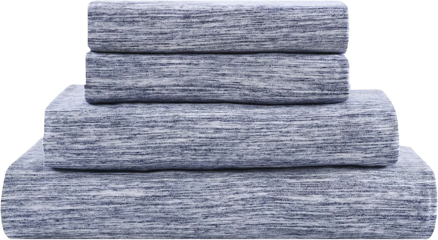 ست ملحفه کشباف پنبه ای بریل (تی شرت)، یک نفره، سرمه ای ملانژ تیره ست ملحفه کشباف پنبه ای بریل (تی شرت)، یک نفره، سرمه ای ملانژ تیره