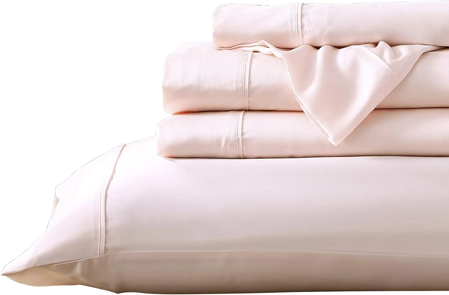 ست ملحفه ساتن تنسل لیوسل بریل هوم، رنگ گلبهی، سایز کوئین ست ملحفه ساتن تنسل لیوسل بریل هوم، رنگ گلبهی، سایز کوئین