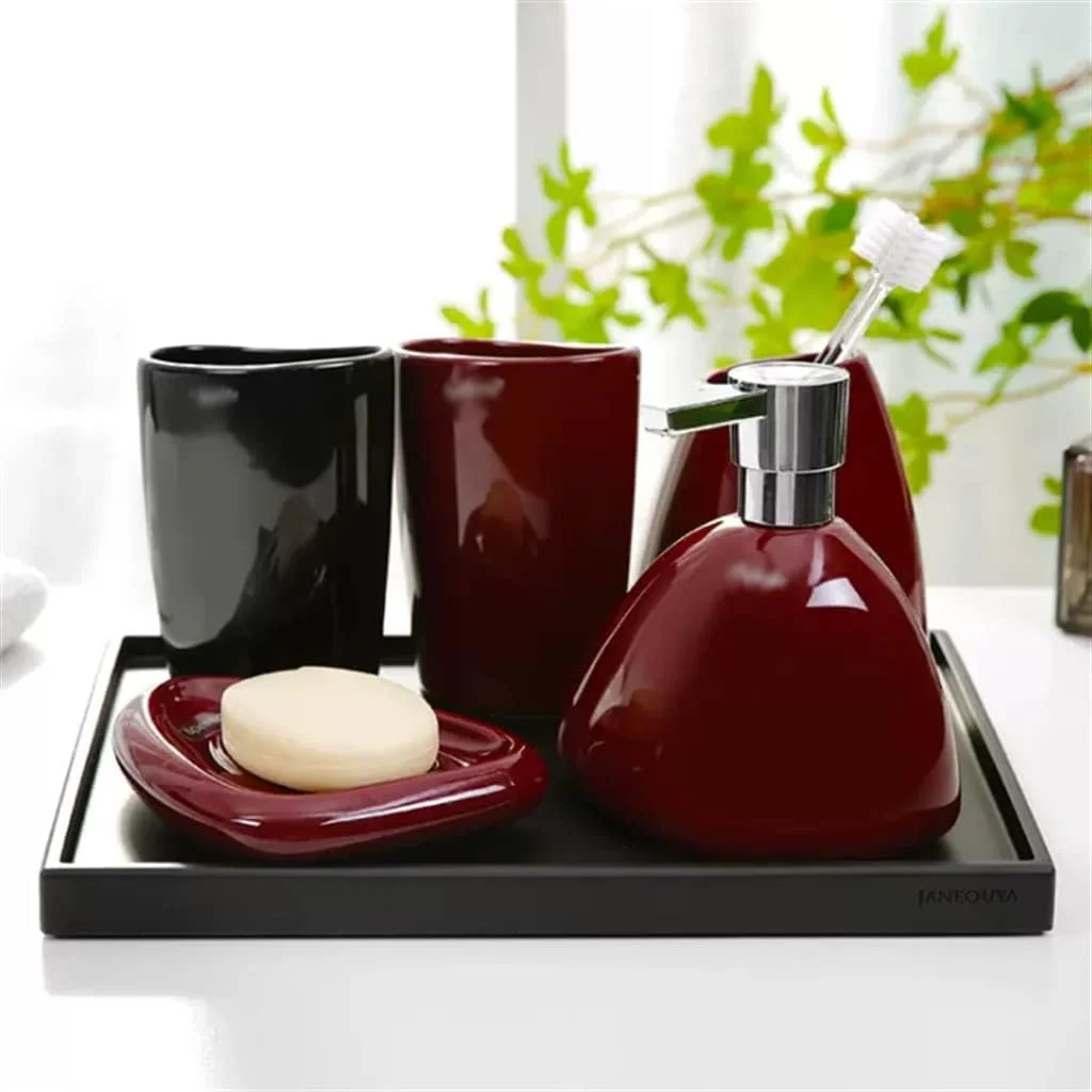 ست پنج تکه لوازم بهداشتی سرامیکی به سبک اروپایی برای حمام