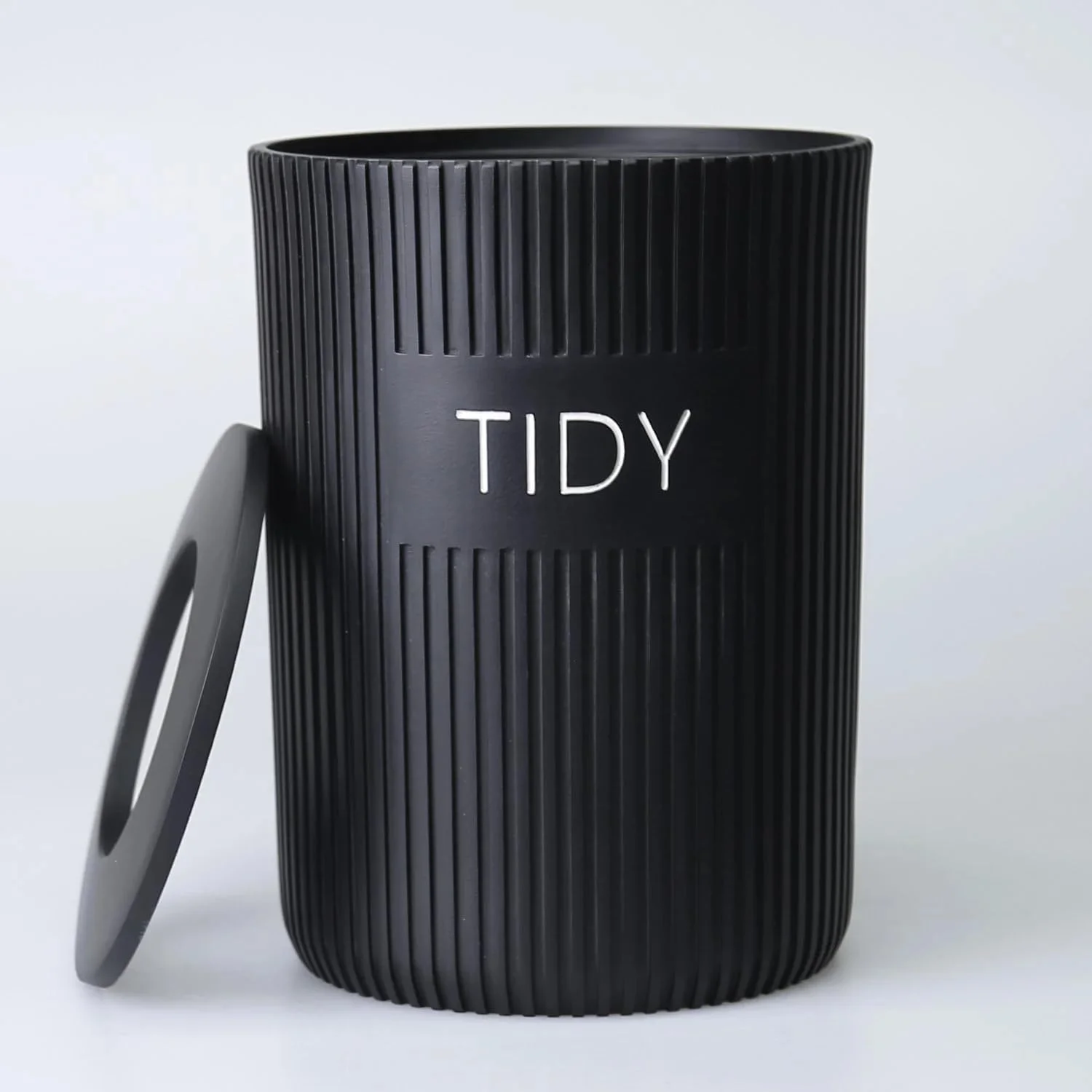 ست ۵ تکه لوازم جانبی حمام طرح شیاردار - رنگ مشکی