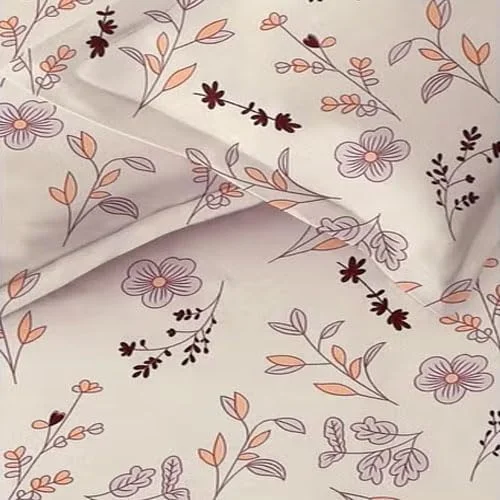 ست ملحفه کش‌دار کینگ سایز از جنس پنبه گلاسه ممتاز BSB HOME با تراکم بافت 180 به همراه 2 روبالشتی هماهنگ - ملحفه نرم، قابل تنفس و مقاوم در برابر چروک، ایده‌آل برای آسایش در تمام فصول، ابعاد 183x198x25 سانتی‌متر