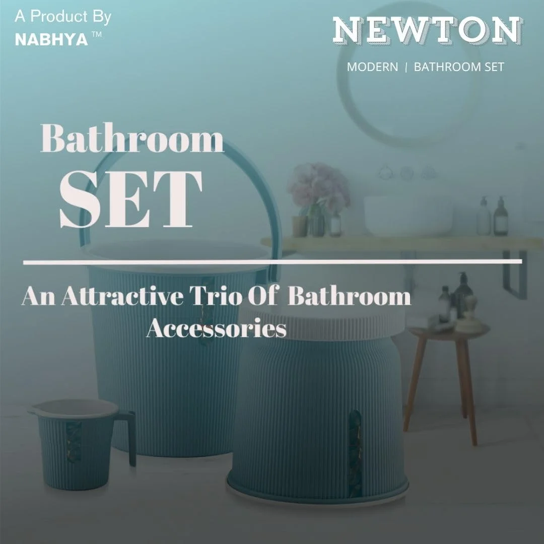 مجموعه 3 تکه لوازم جانبی حمام نابیا نیوتن، ست پلاستیکی حمام شامل سطل پلاستیکی 20 لیتری، لیوان کوچک و چهارپایه بزرگ برای خانه، آشپزخانه و حمام (آبی) مجموعه 3 تکه لوازم جانبی حمام نابیا نیوتن، ست پلاستیکی حمام شامل سطل پلاستیکی 20 لیتری، لیوان کوچک و چهارپایه بزرگ برای خانه، آشپزخانه و حمام (آبی)