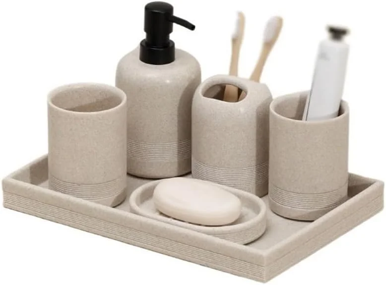 جا مایع ظرفشویی قابل شارژ، ست جا مایع ظرفشویی لوکس و سبک، لیوان شستشو، جا مسواکی، سینی شستشوی با کیفیت برای حمام، دستشویی، آشپزخانه جا مایع ظرفشویی قابل شارژ، ست جا مایع ظرفشویی لوکس و سبک، لیوان شستشو، جا مسواکی، سینی شستشوی با کیفیت برای حمام، دستشویی، آشپزخانه