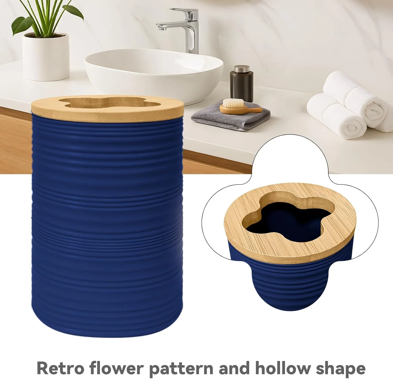 ست لوازم جانبی حمام سیاتو، 4 تکه، شامل جا صابونی، جا مایع دستشویی، جا مسواکی، لیوان مسواک، لوازم جانبی ست حمام، دکور حمام بوهو (آبی)