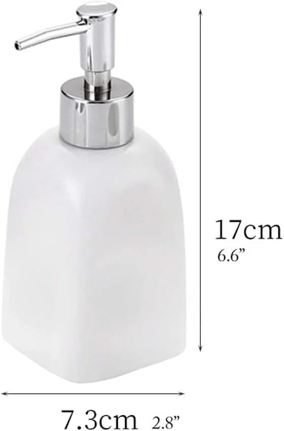 ست لوازم جانبی حمام SEFVGHDF، ست لوازم جانبی حمام سرامیکی سفید 5 تکه شامل جای مایع دستشویی، جا مسواکی، جا صابونی، دکوراسیون مدرن حمام (B) (B)