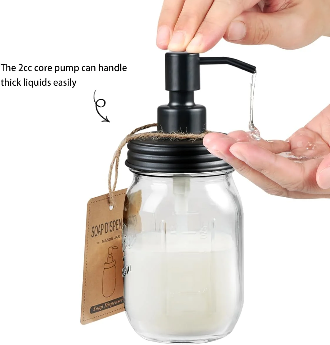 ست لوازم جانبی شیشه ای شیء چونگ، ست 2 تکه لوازم جانبی حمام شیشه ای، جا مسواکی، پخش کننده صابون لوسیون برای دکوراسیون خانه روستایی، دکور حمام - مشکی