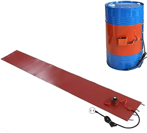 گرمکن بشکه فلزی MXGZ، پد گرمکن سیلیکونی 2000 واتی با فنر الاستیک و ترموستات، روکش حرارتی برقی بشکه برای بشکه 208 لیتری، گرمکن سطل 25x174 سانتی متر (UK)