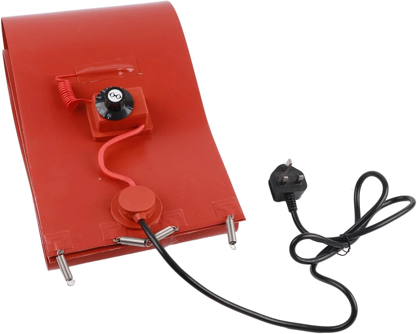 گرمکن بشکه فلزی MXGZ، پد گرمکن سیلیکونی 2000 واتی با فنر الاستیک و ترموستات، روکش حرارتی برقی بشکه برای بشکه 208 لیتری، گرمکن سطل 25x174 سانتی متر (UK)