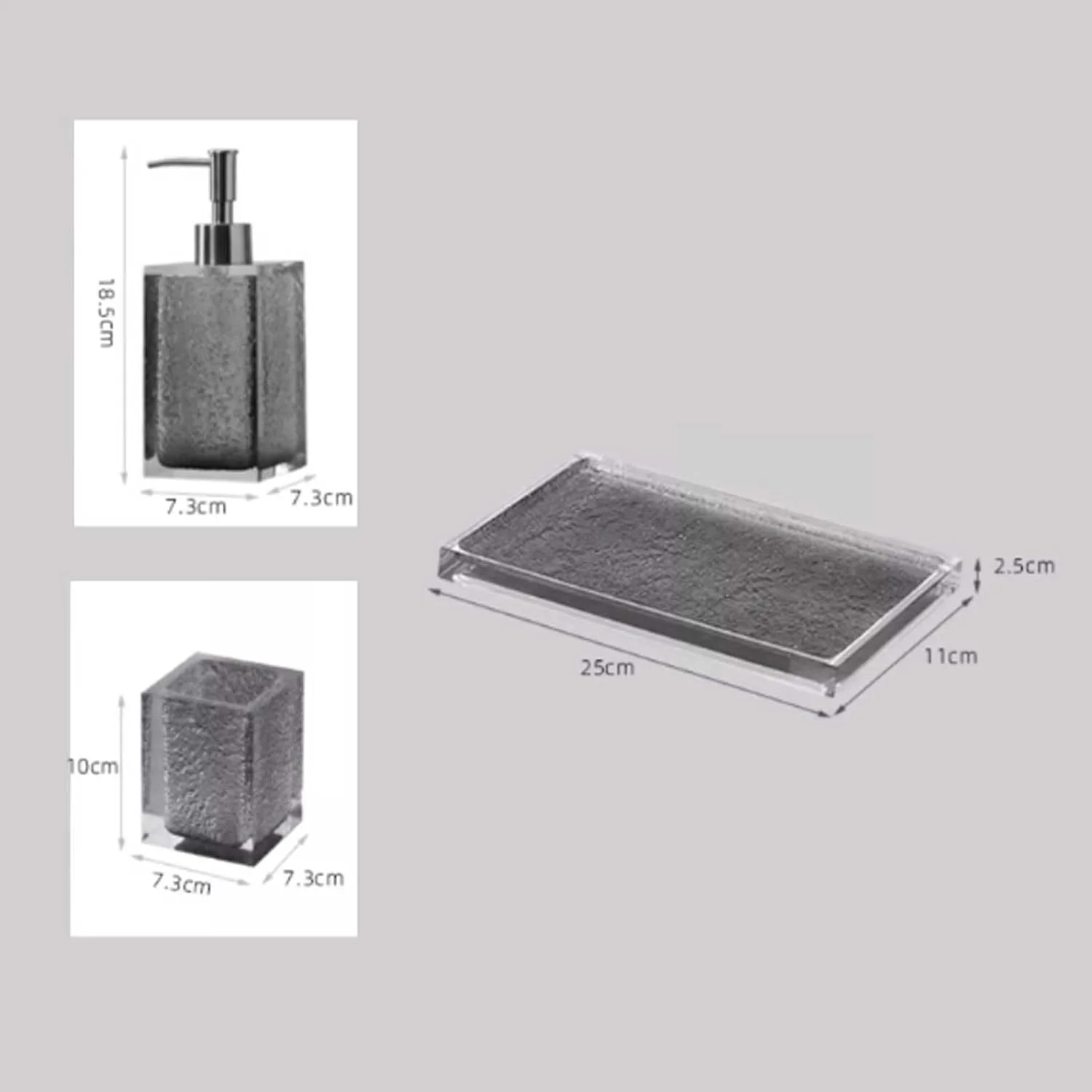 پمپ مایع دستشویی 3 تکه رزینی، ست لوازم جانبی حمام، شامل پمپ مایع دستشویی (مشکی)