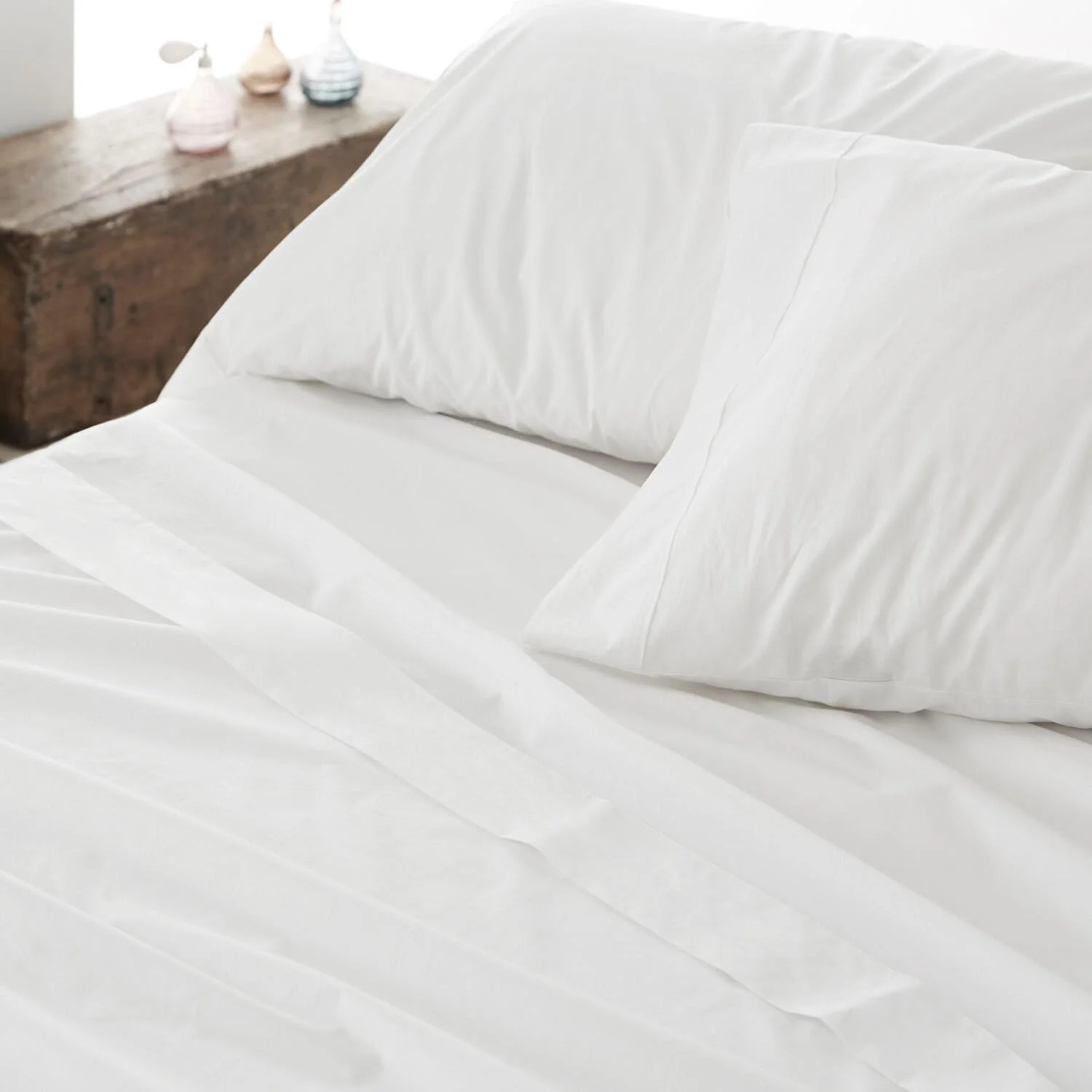 ست ملحفه هتلی سفید رنگ بوریتو بلانکو، ترکیب T12، ابعاد ۱۲۰x۱۹۰/۲۰۰ سانتی متر