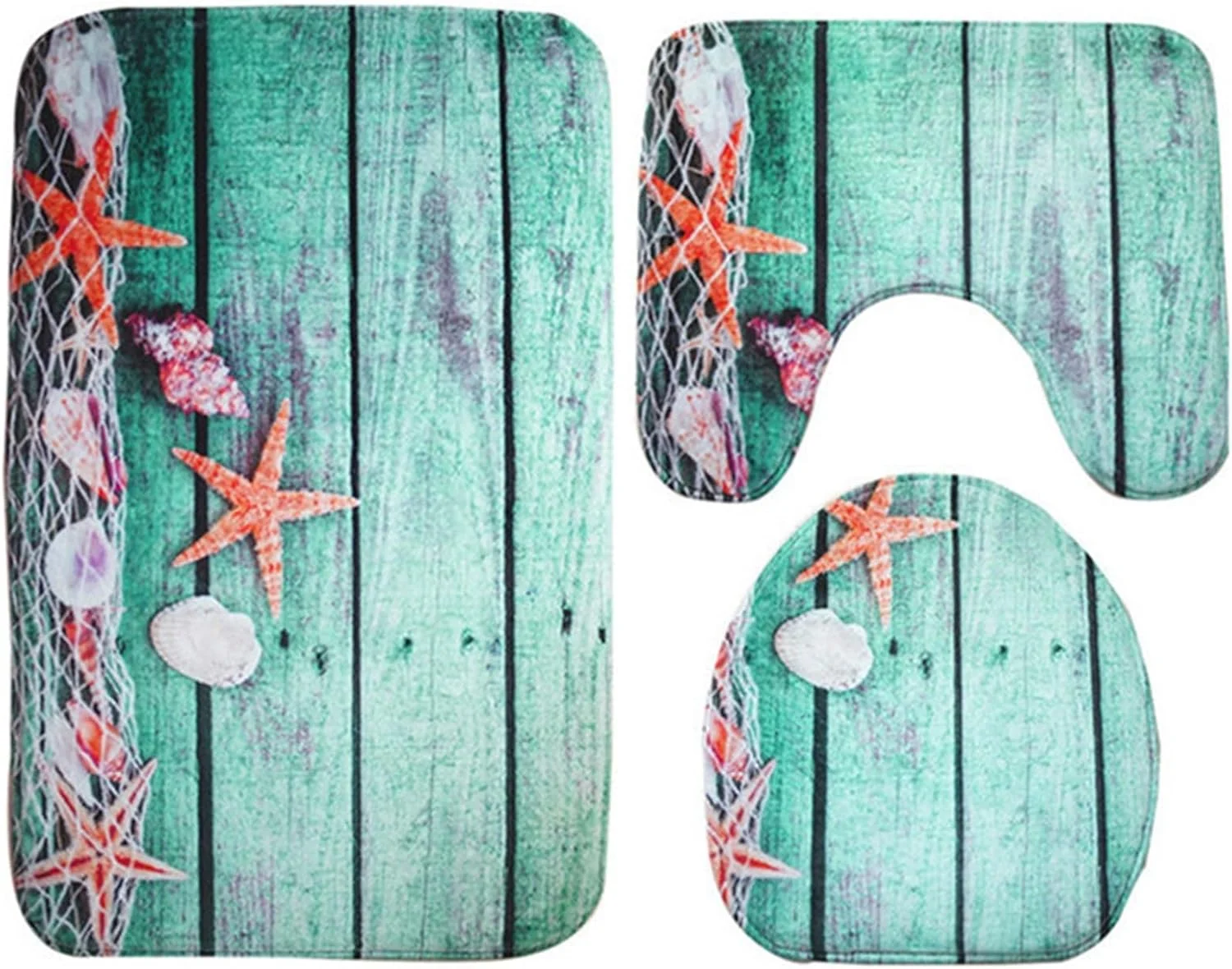 ست پادری حمام ضد لغزش، ست توالت و حمام، فرش کف حمام، پادری قابل شستشو، لوازم جانبی حمام