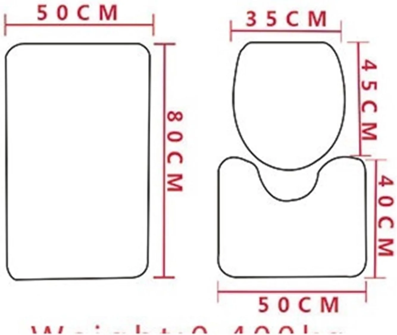 ست پادری حمام طرح برجسته سه تکه، فرش خانگی، ست ضد لغزش حمام، پادری توالت، پادری جاذب حمام