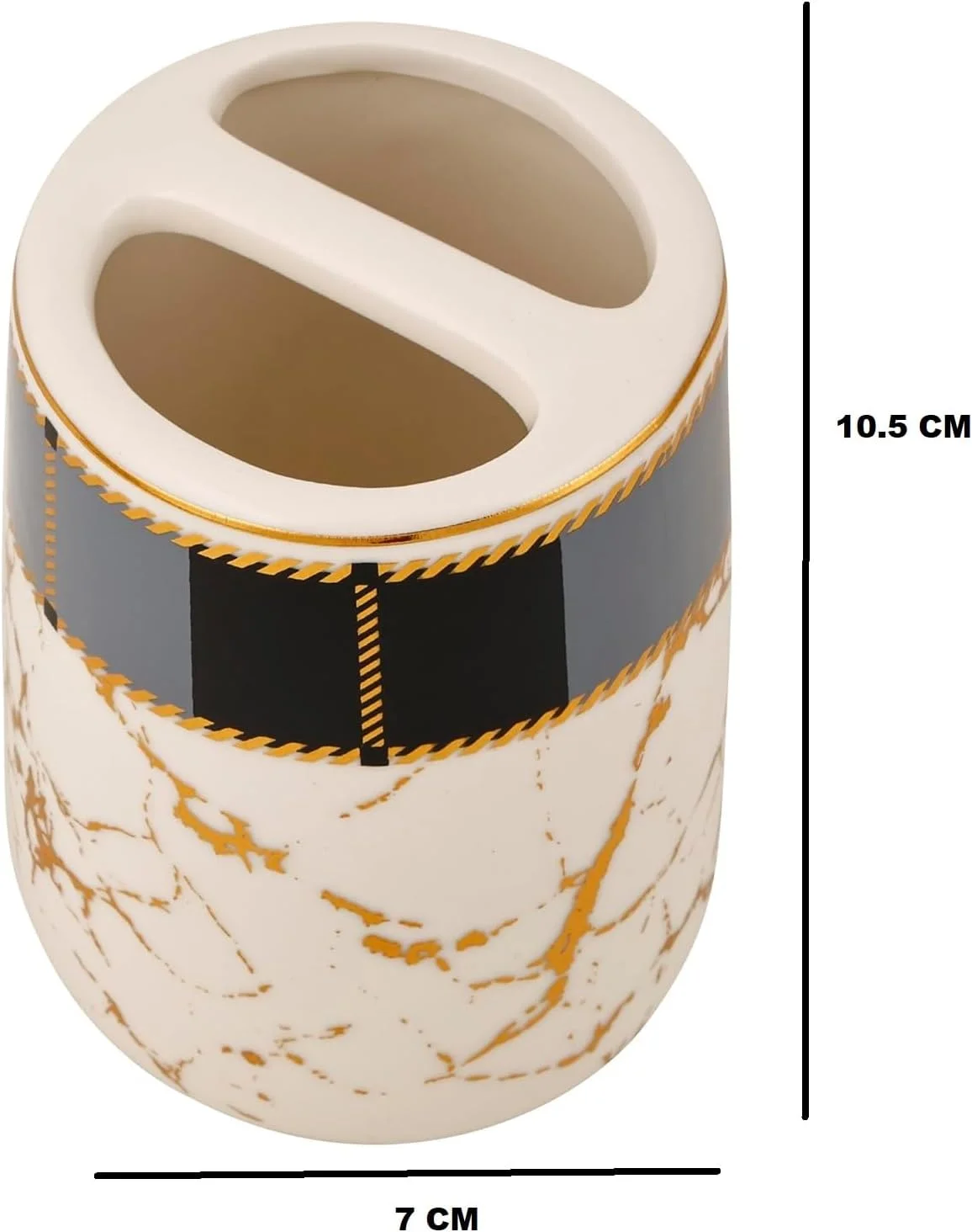 ست سرامیکی ۴ تکه لوازم بهداشتی Skywalk - شامل جا مایع صابون، لیوان، جا صابونی، جا مسواکی برای دکوراسیون حمام و هدیه منزل