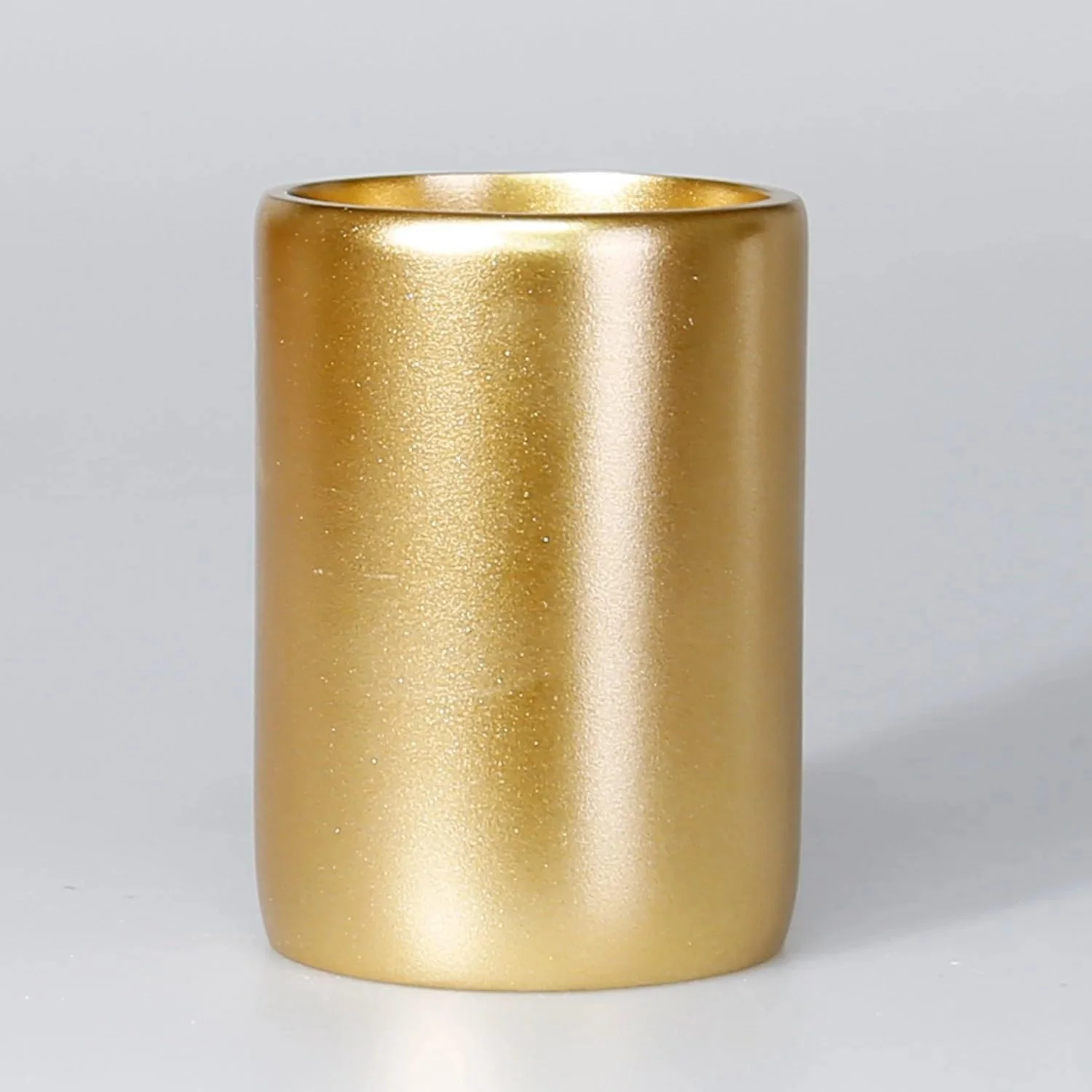 ست ۳ تکه لوازم حمام شامل سینی، جا صابونی و جا مسواکی (طلایی)